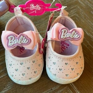 Barbie Heart-Patterned Pink Baby Shoes